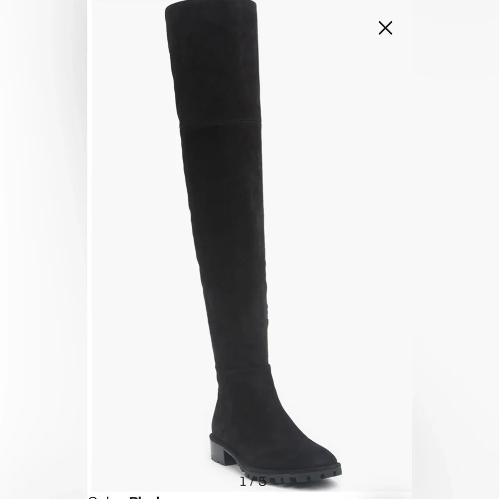 Stuart Weitzman Amber Over-The-Knee Boot women  8.5 NEW  $850 BLACK suede